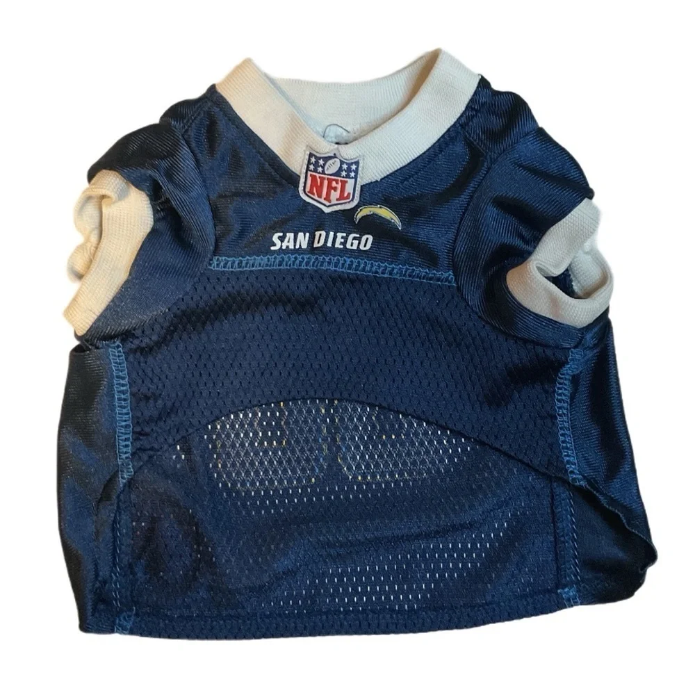 NFL Los Angeles Chargers Dog Jersey, Best Football Pet Jersey in Navy Blue